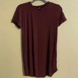 Maroon Tshirt Dress